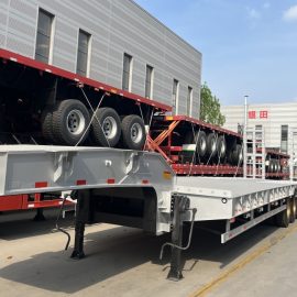 3 Axles lowbed semi trailer