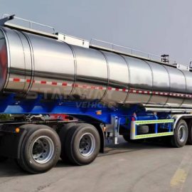 Tri-Axle Stainless Steel Fuel Tanker Trailer