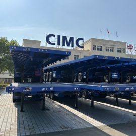 CIMC 3 Axles Flatbed Semi Trailer On Sale In Ghana