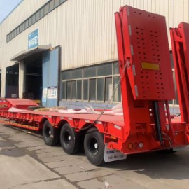 CIMC Lowbed Trailer With Hydraulic Ladder