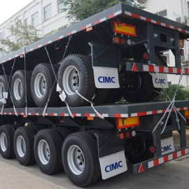 4 Axle Flatbed Container Truck Trailer